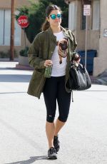 NIKKI REED in Leggings Heading to Workout in Los Angeles