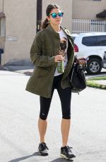 NIKKI REED in Leggings Heading to Workout in Los Angeles