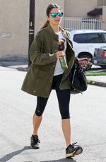 NIKKI REED in Leggings Heading to Workout in Los Angeles