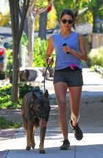 NIKKI REED in Shorts Jogging in Los Angeles