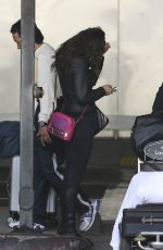 NINA DOBREV in Tights at LAX Airport in Los Angeles 1