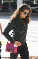 NINA DOBREV in Tights at LAX Airport in Los Angeles 1
