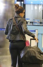 NINA DOBREV in Tights at LAX Airport in Los Angeles 1