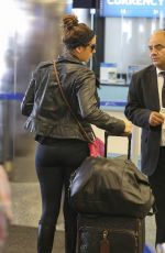 NINA DOBREV in Tights at LAX Airport in Los Angeles 1