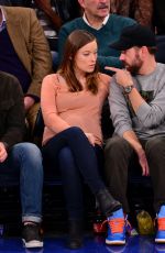 OLIVIA WILDE at Pacers vs Knicks Basketball Game in New York