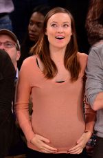 OLIVIA WILDE at Pacers vs Knicks Basketball Game in New York