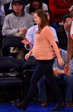 OLIVIA WILDE at Pacers vs Knicks Basketball Game in New York