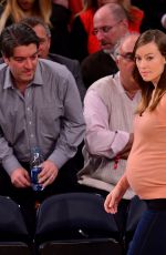 OLIVIA WILDE at Pacers vs Knicks Basketball Game in New York
