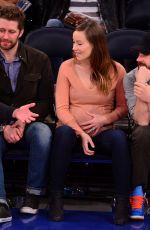 OLIVIA WILDE at Pacers vs Knicks Basketball Game in New York