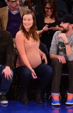 OLIVIA WILDE at Pacers vs Knicks Basketball Game in New York