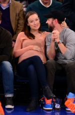 OLIVIA WILDE at Pacers vs Knicks Basketball Game in New York