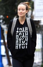 OLIVIA WILDE Leaves Pilates Classes at Harmony Studios in Hollywood
