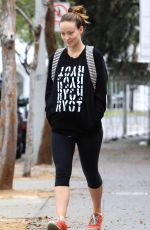 OLIVIA WILDE Leaves Pilates Classes at Harmony Studios in Hollywood