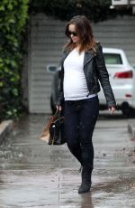 OLIVIA WILDE on a Rainy Day Out in Los Angeles