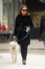 OLIVIA WILDE Out with Her Dog in New York