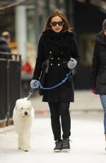OLIVIA WILDE Out with Her Dog in New York