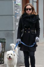 OLIVIA WILDE Out with Her Dog in New York
