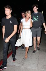 PAMELA ANDERSON Out for Dinner at Crossroads Restaurant in Los Angeles