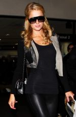 PARIS HILTON in Leather Pant at LAX Airport