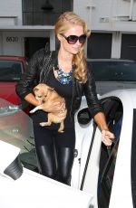 PARIS HILTON Leaves Meche Hair Salon in Beverly Hills