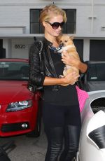 PARIS HILTON Leaves Meche Hair Salon in Beverly Hills
