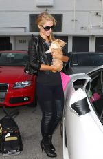 PARIS HILTON Leaves Meche Hair Salon in Beverly Hills