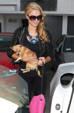 PARIS HILTON Leaves Meche Hair Salon in Beverly Hills
