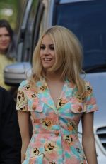 PIXIE LOTT Filming for a Sport Relief Sketch in London