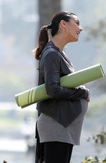 Pregnant EMMANUELLE CHRIQUI on the Set of Entourage in Los Angeles