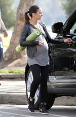 Pregnant EMMANUELLE CHRIQUI on the Set of Entourage in Los Angeles