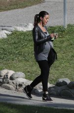 Pregnant EMMANUELLE CHRIQUI on the Set of Entourage in Los Angeles