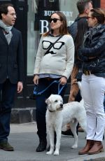 Pregnant OlLIVIA WILDE Having Lunch with a Friend in New York