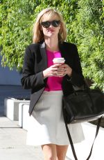 REESE WITHERSPOON in Skirt Leaves her Office in Beverly Hills