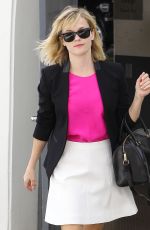 REESE WITHERSPOON in Skirt Leaves her Office in Beverly Hills