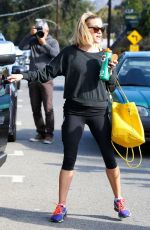 REESE WITHERSPOON in Tight Leggings Heading to a Gym in Brentwood