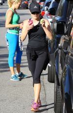 REESE WITHERSPOON Out Jogging in Brentwood