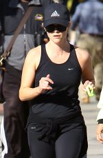 REESE WITHERSPOON Out Jogging in Brentwood