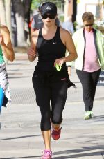 REESE WITHERSPOON Out Jogging in Brentwood