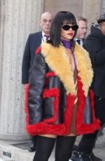 RIHANNA Arrives at Miu Miu Fashion Show in Paris