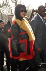 RIHANNA Arrives at Miu Miu Fashion Show in Paris