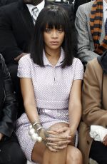 RIHANNA at Chanel Autumn/Winter 2014/2015 Fashion Show in Paris