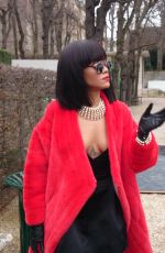 RIHANNA At Christian Dior Fashion Show in Paris