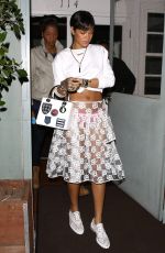 RIHANNA at Giorgio Baldi Restaurant in Los Angeles