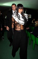 RIHANNA at Jean Paul Gaultier Fashion Show in Paris