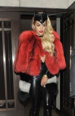 RITA ORA in Catsuit at Chakana Night Club in London