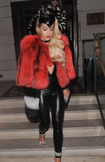 RITA ORA in Catsuit at Chakana Night Club in London