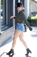 RITA ORA in Jeans Shorts Out in Los Angeles