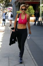 RITA ORA in Tights Leaves a Gym in Los Angeles