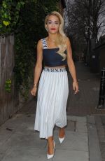 RITA ORA Leaves a Studio in London