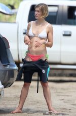 ROSAMUND PIKE in Bikini Paddle Boarding in Hawaii
